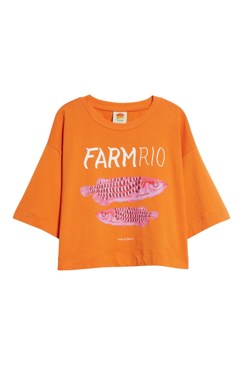 Tropical Fish Cotton Graphic T-Shirt, Alternate, color, ORANGE
