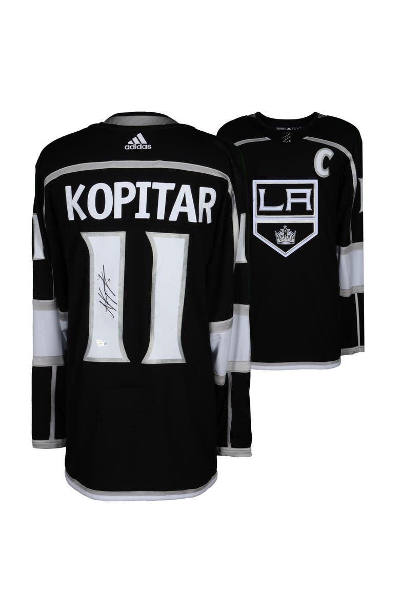 FANATICS AUTHENTIC Anze Kopitar Los Angeles Kings Autographed Black Adidas Authentic Jersey, Main, color, 
