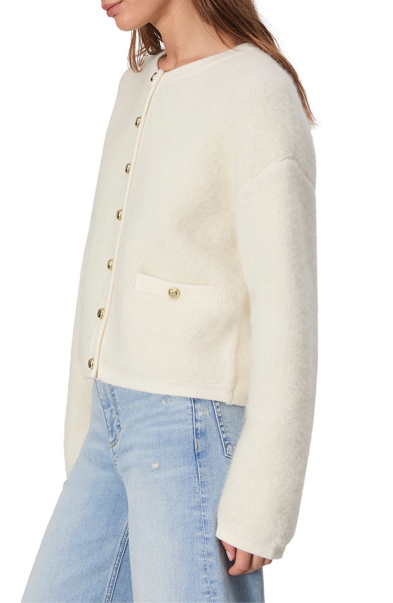 rag & bone Kaia Boxy Bouclé Cardigan, Alternate, color, Ivory