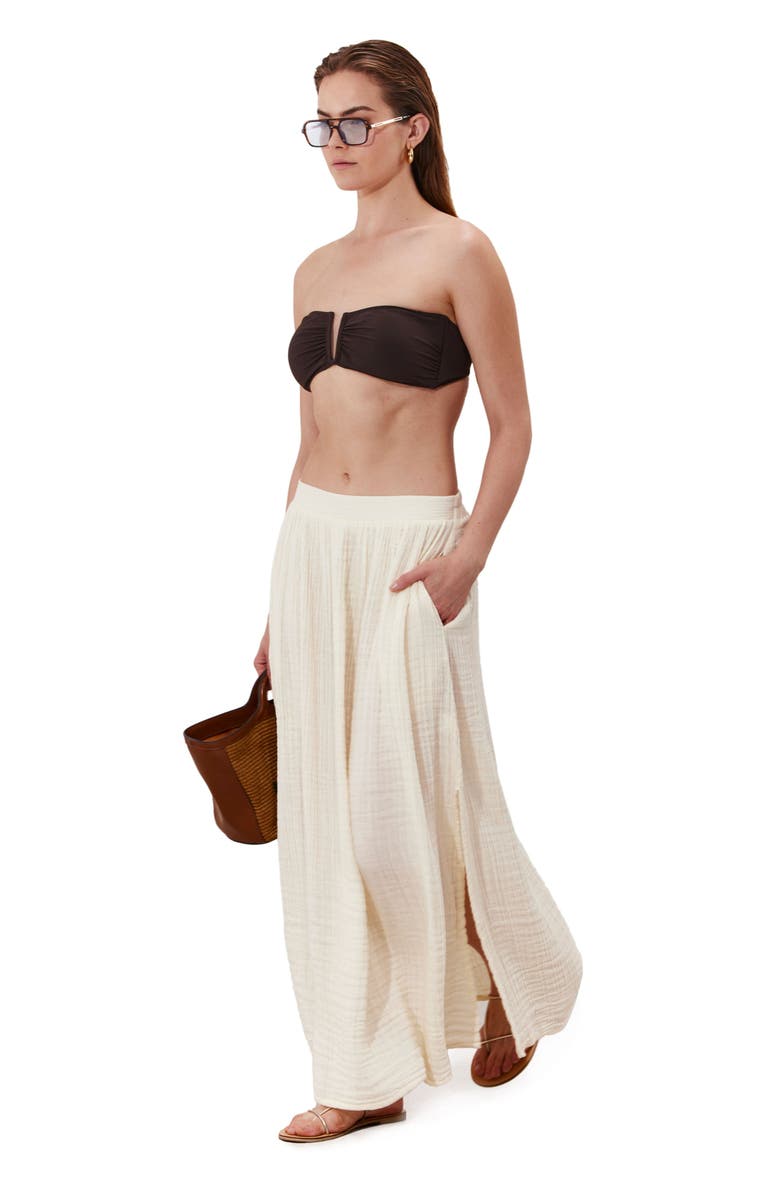 Gottex Beach Life Cloudshore Midi Skirt Cover-Up, Alternate, color, Natural