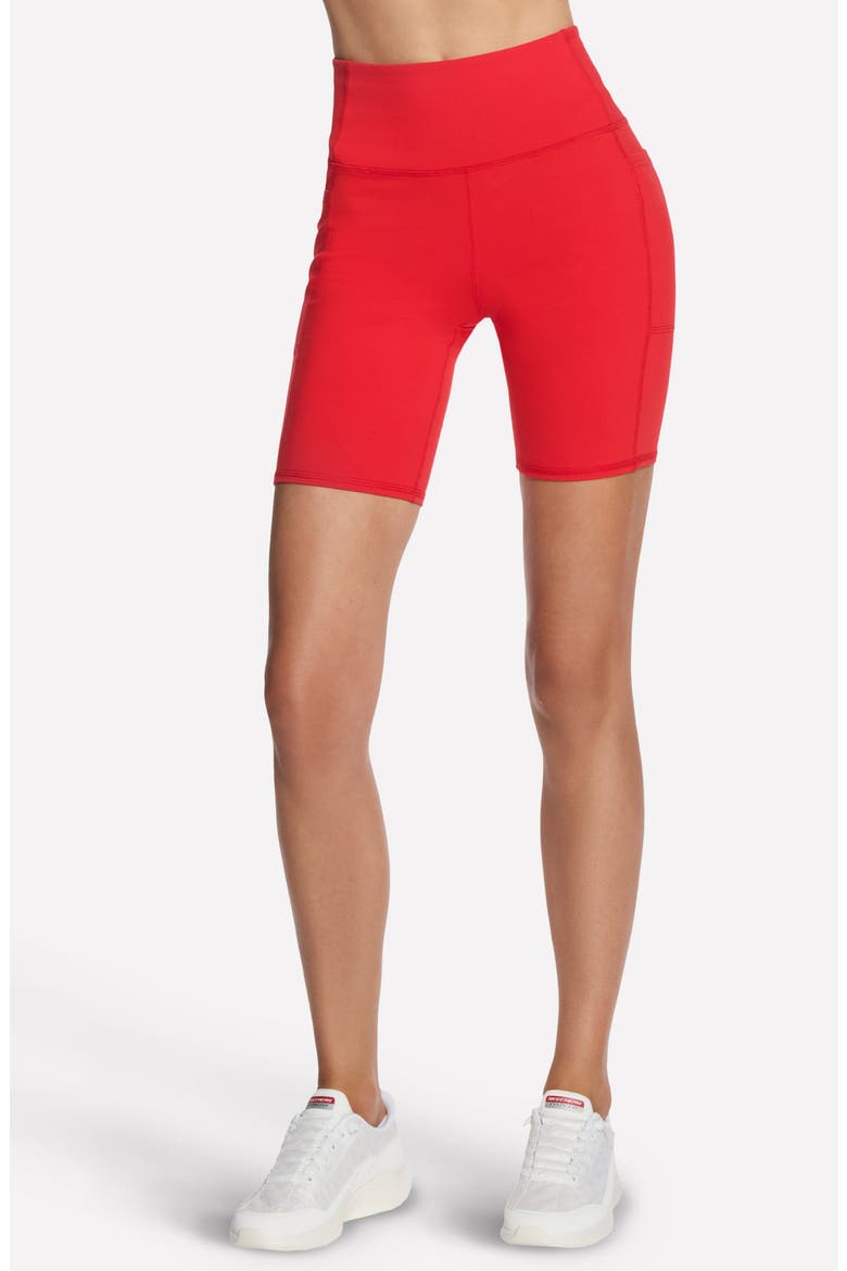 GoFlex High Waist Side Pocket 8" Bike Shorts, Alternate, color, TRUE RED