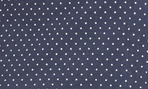 Ralph Lauren Knit Notch Collar Cotton Sleep Shirt In Madeleine Navy/white Dot