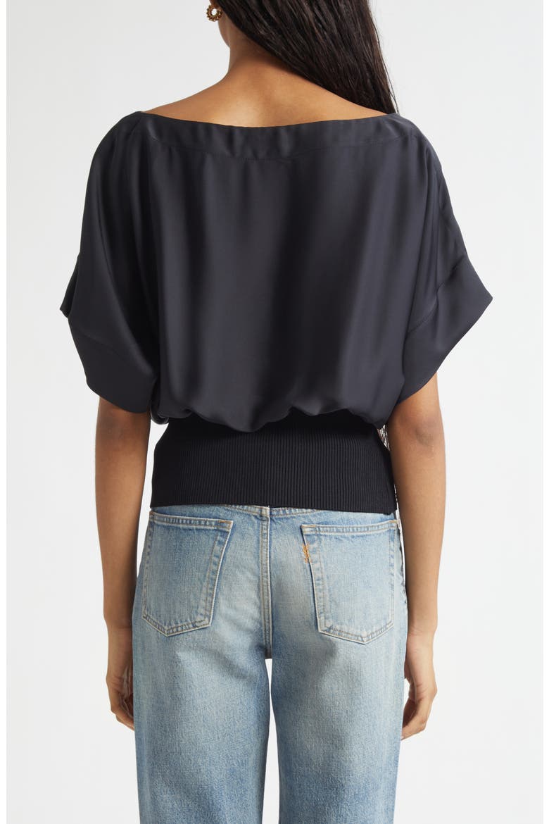 Amor Bateau Neck Top, Alternate, color, BLACK