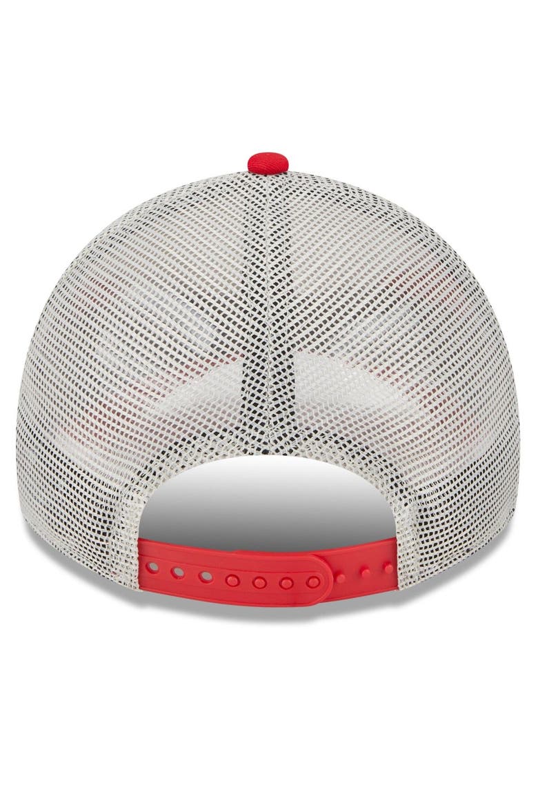 Men's New Era Red Washington Nationals Property Trucker 9TWENTY Snapback Hat, Alternate, color, Red