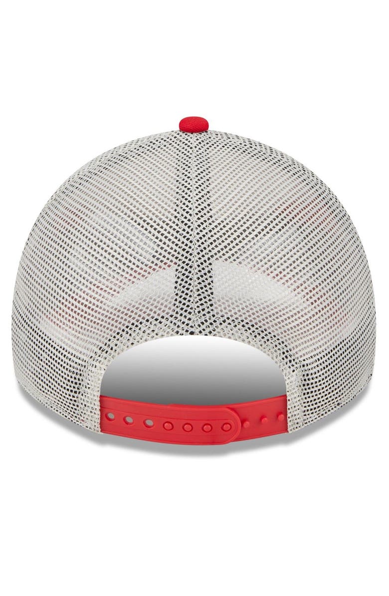 New Era Men's New Era Red Washington Nationals Property Trucker 9TWENTY Snapback Hat, Alternate, color, Red