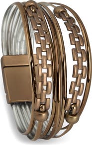 SAACHI Chain & Cord Layered Bracelet