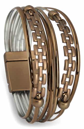 SAACHI Chain & Cord Layered Bracelet