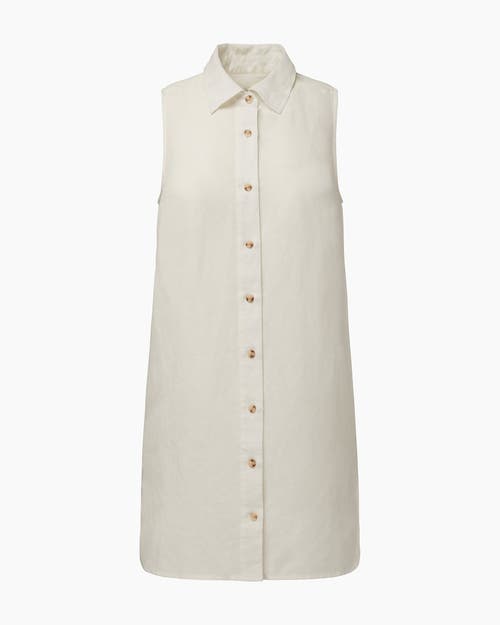 Onia Air Linen Sleeveless Shirtdress