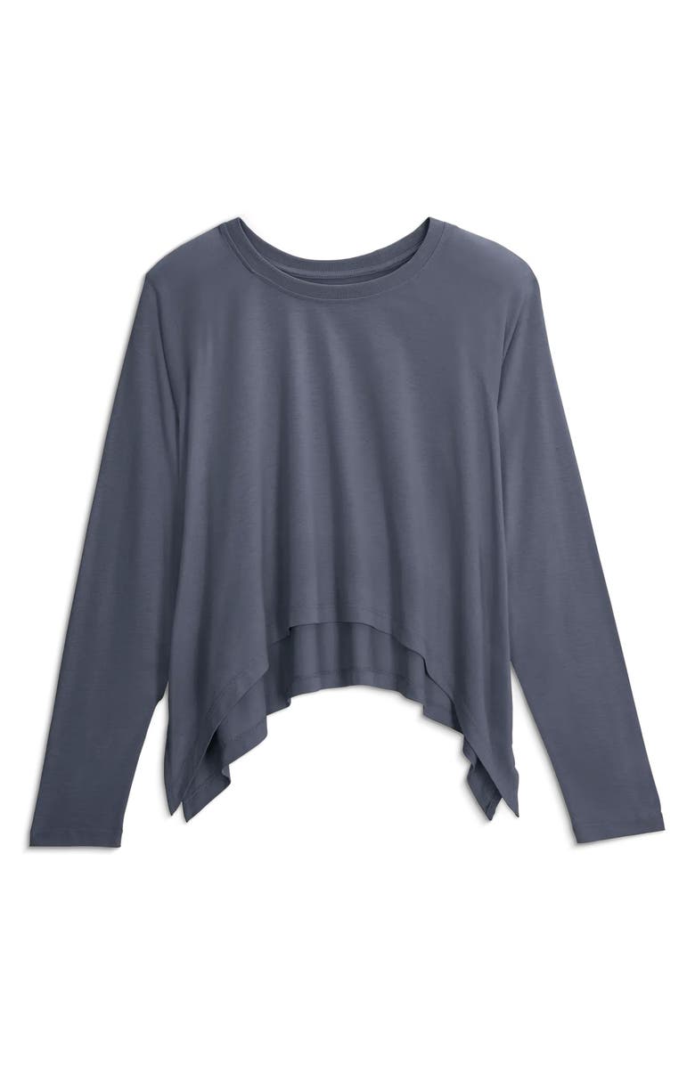 Free Fly Crop Long Sleeve Top, Alternate, color, Storm Cloud