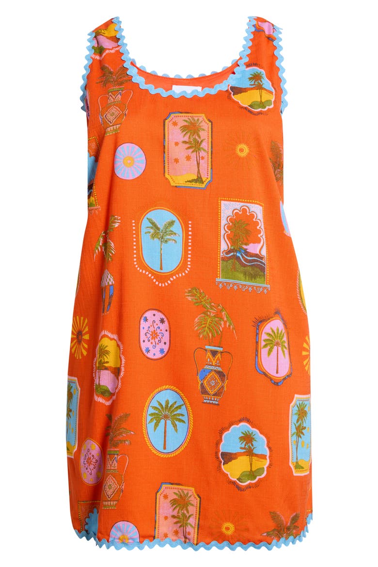 Maury Postcard Auriel Shift Minidress, Alternate, color, RED PINK MULTI