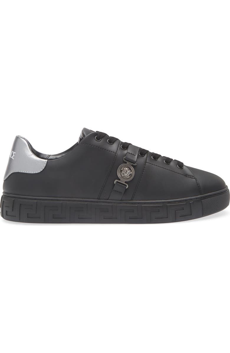 Versace Biggie Greca Low Top Sneaker, Alternate, color, Black Antracite Ruthenium