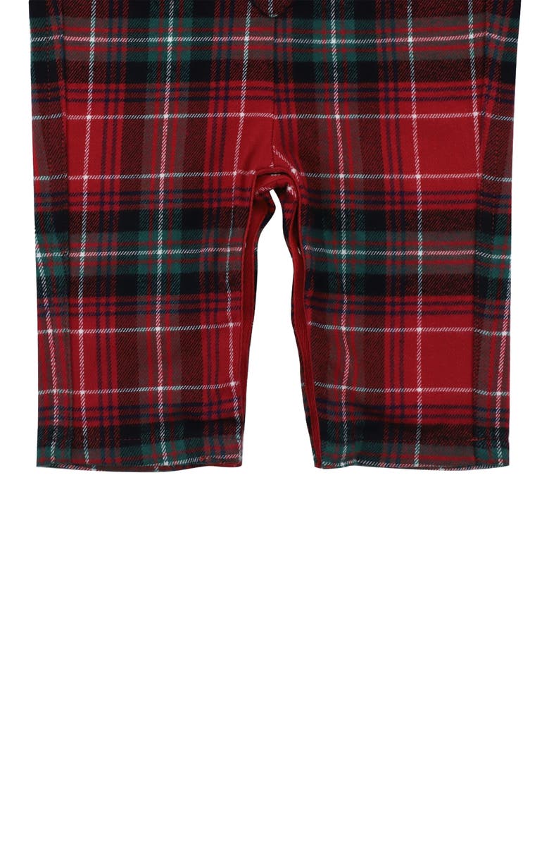 Hope & Henry Baby Organic Long Sleeve Button Front Romper, Infant, Alternate, color, Rich Red Plaid