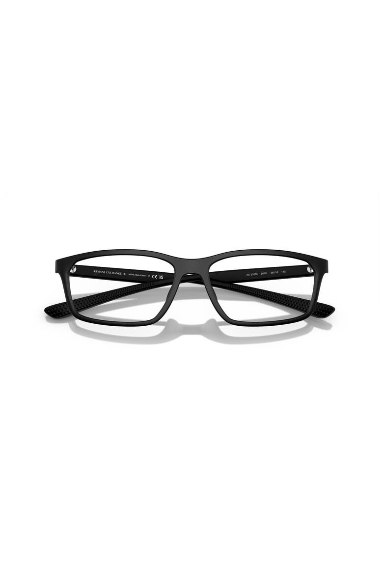 56mm Rectangle optical glasses, Alternate, color, Black