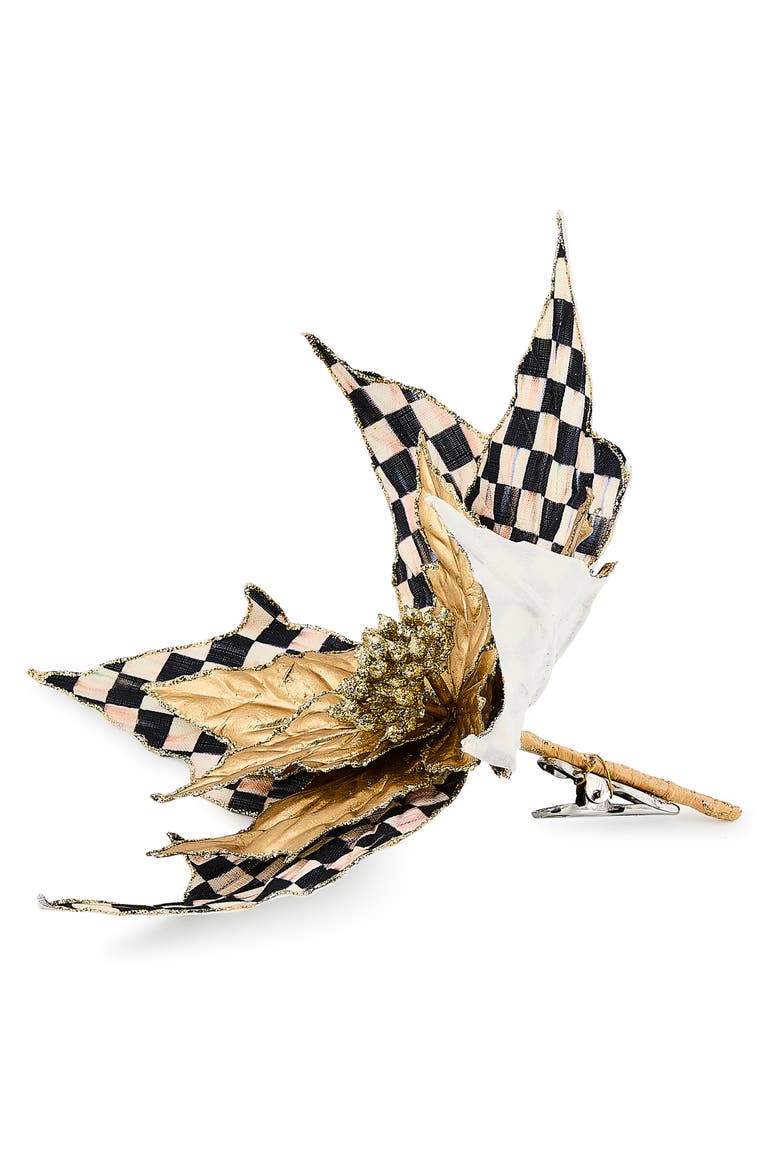 Courtly Noel Poinsettia Clip, Alternate, color, GOLD