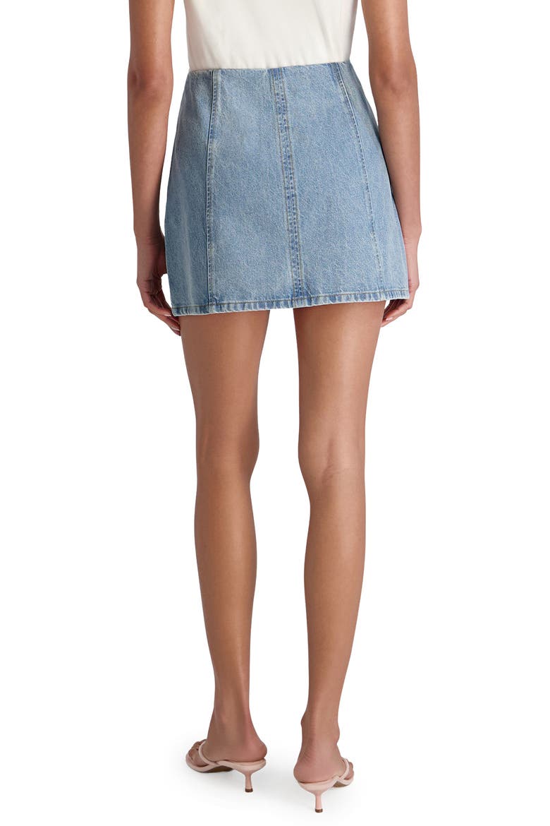 '90s Seamed Denim Miniskirt, Alternate, color, 90'S DENIM WASH