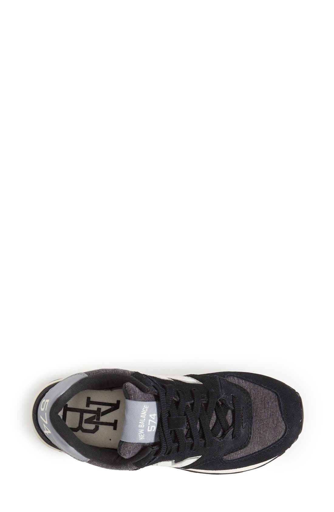 '574' Sneaker, Alternate, color, GREY/ BLACK/ WHITE