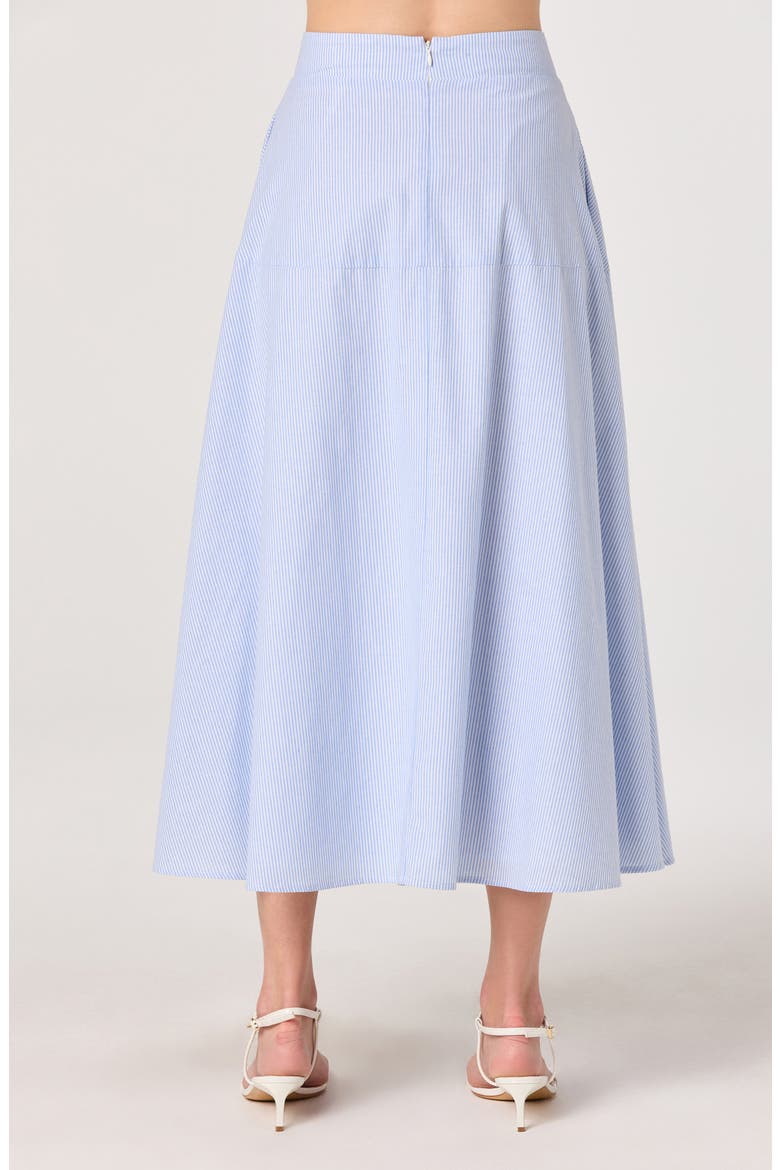 Azzura Stripe A-Line Skirt, Alternate, color, BLUE STRIPE