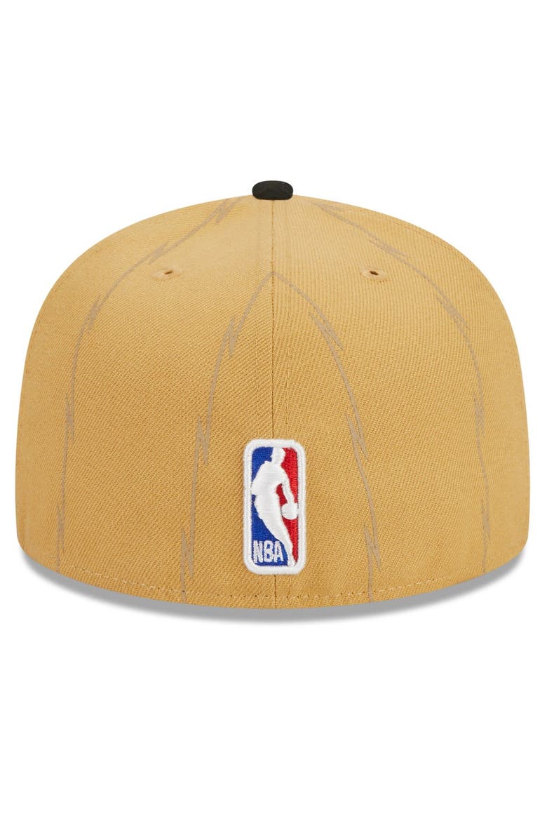 Men's New Era  Gold/Black Toronto Raptors 2023/24 City Edition 59FIFTY Fitted Hat, Alternate, color, Gold