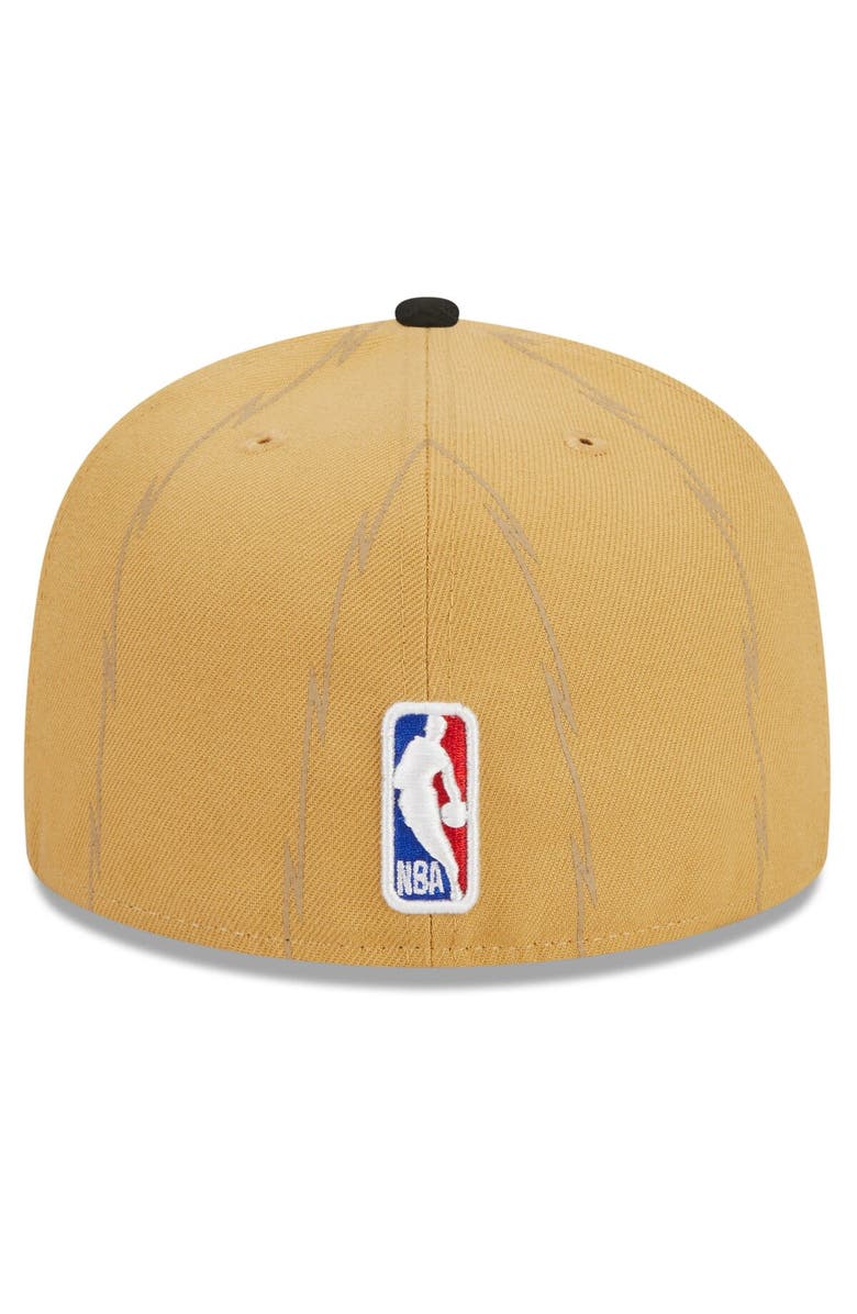 New Era Men's New Era Gold/Black Toronto Raptors 2023/24 City Edition 59FIFTY Fitted Hat, Alternate, color,