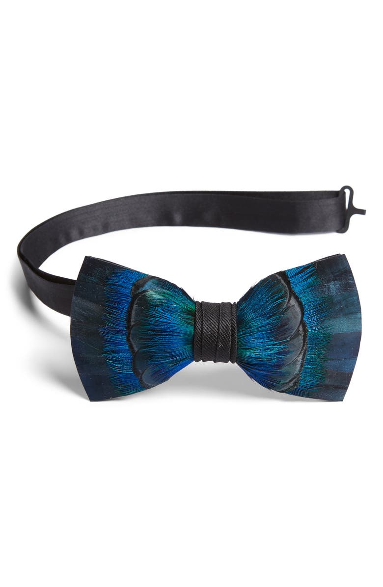 Brackish & Bell Patterson Feather Bow Tie, Main, color, 