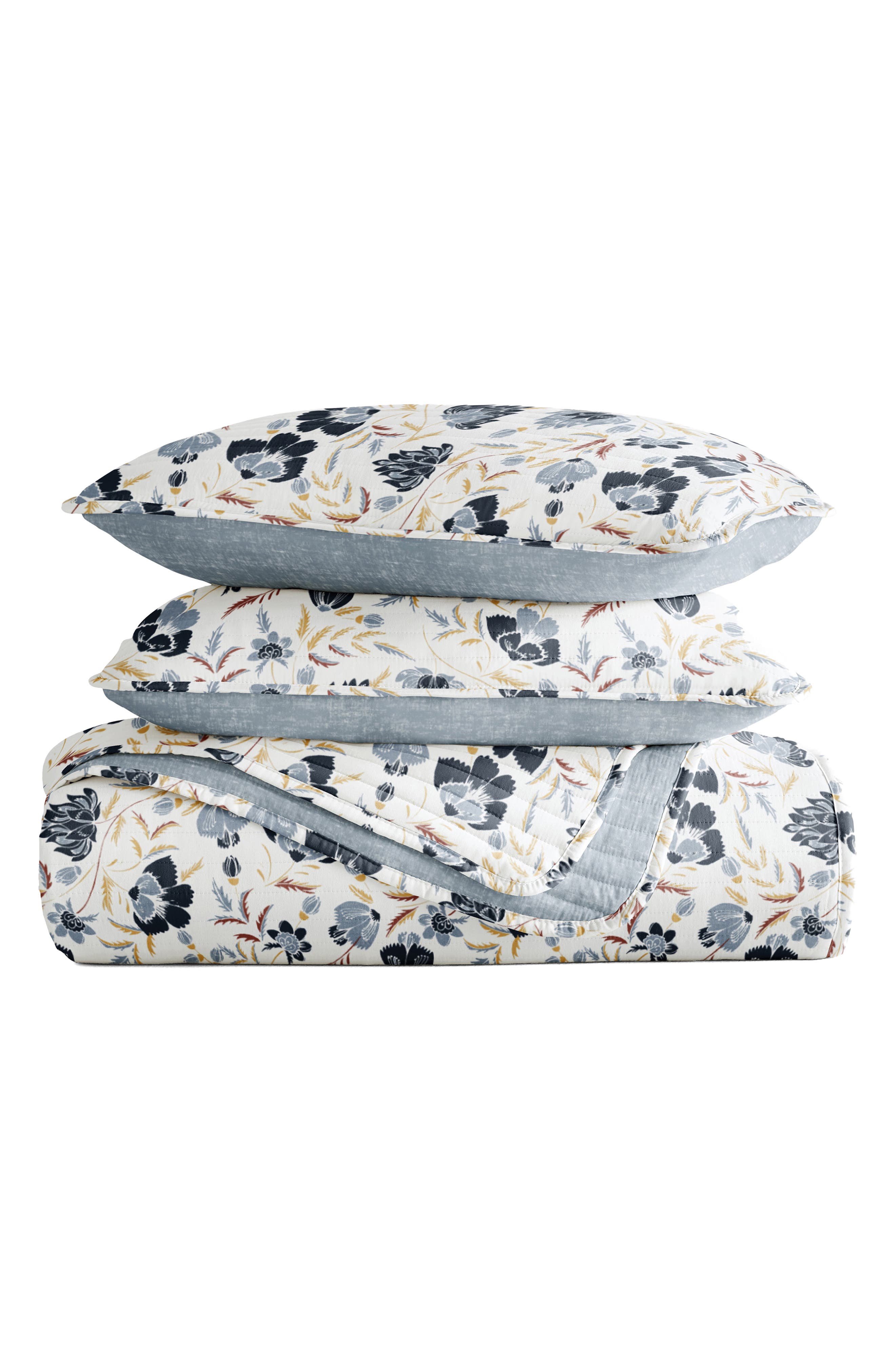 HOMESPUN Pattern Reversible Quilt & Sham Set