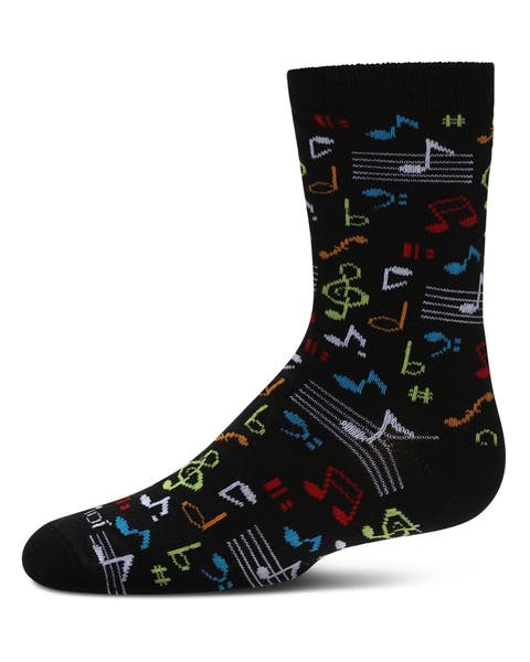 Kids' Musical Notes Crew Socks