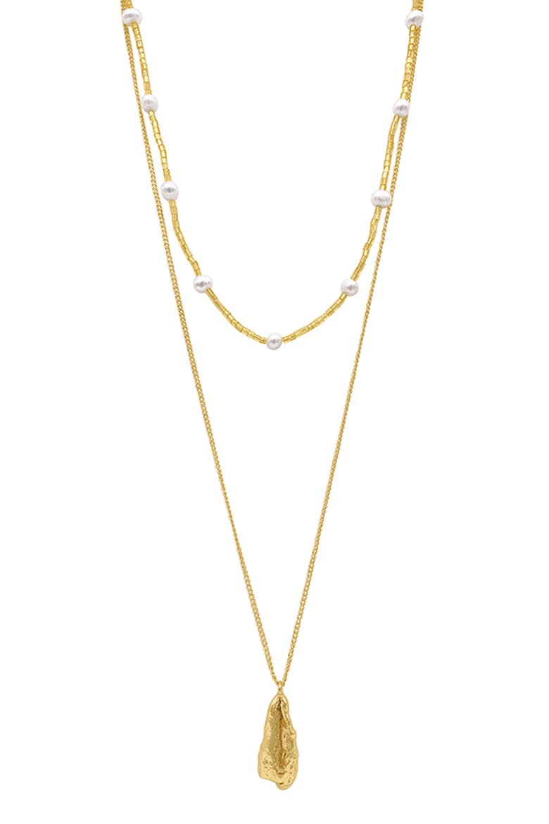 14K Yellow Gold Plated Water Resistant Chain Necklace, Main, color, YELLOW