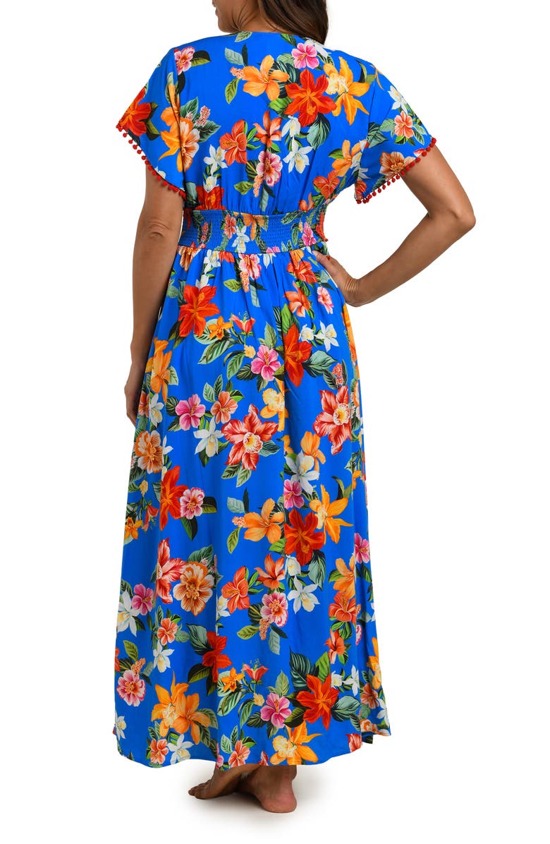 La Blanca Modern Maxi Cover-Up Dress, Alternate, color, Blue Multi