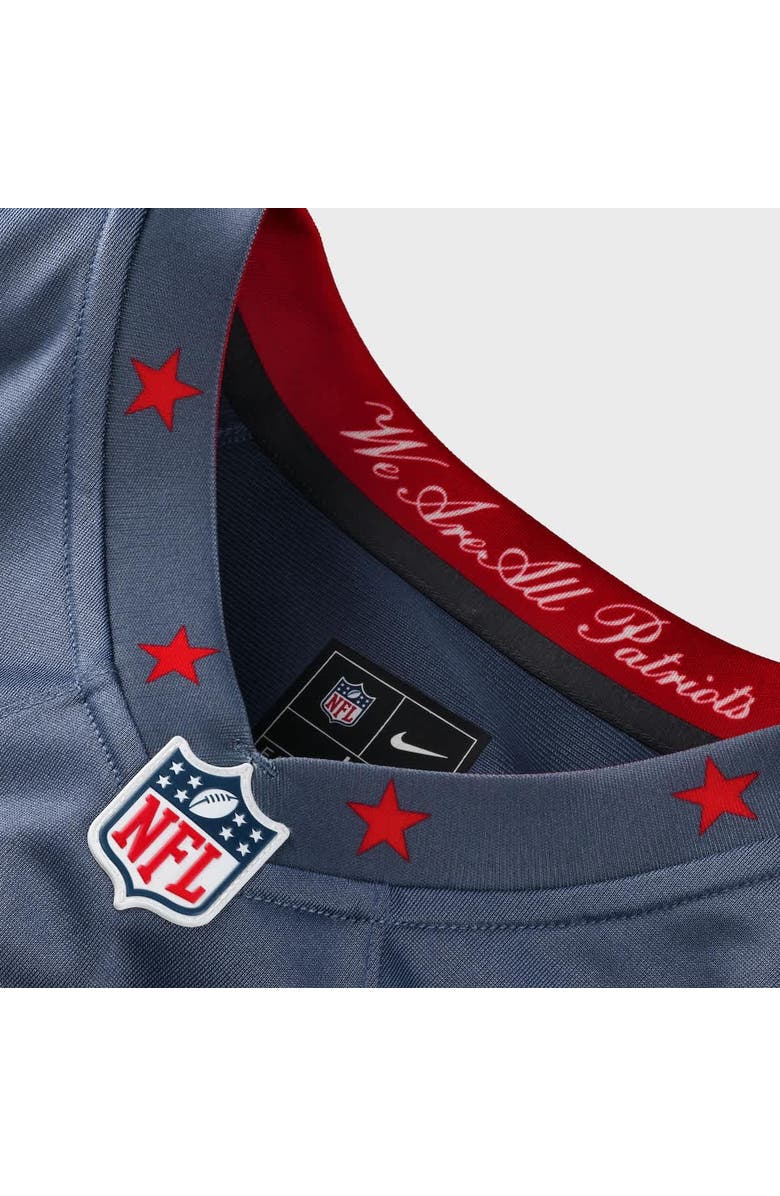 Nike Men's Nike Drake Maye Storm Blue New England Patriots 2025 Rivalries Collection Game Jersey, Alternate, color, 