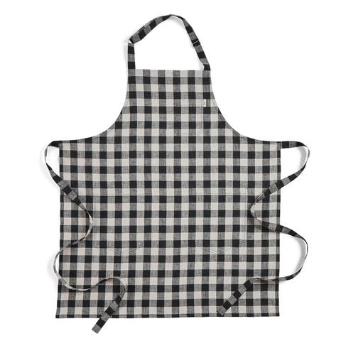 Linen Bib Apron for Men & Women with Front Pockets, 33 x 30 Inches