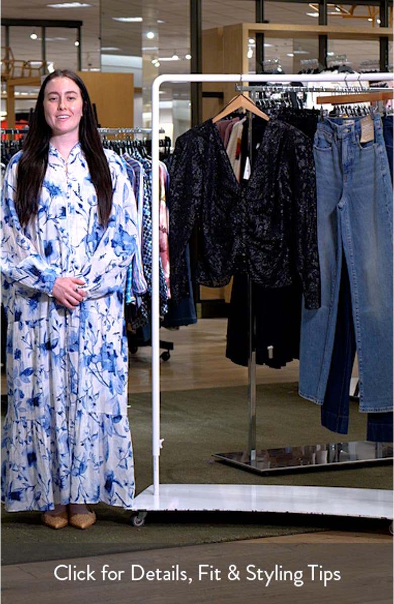 Floral Fil Coupé Jacquard Knit Top, sales video thumbnail