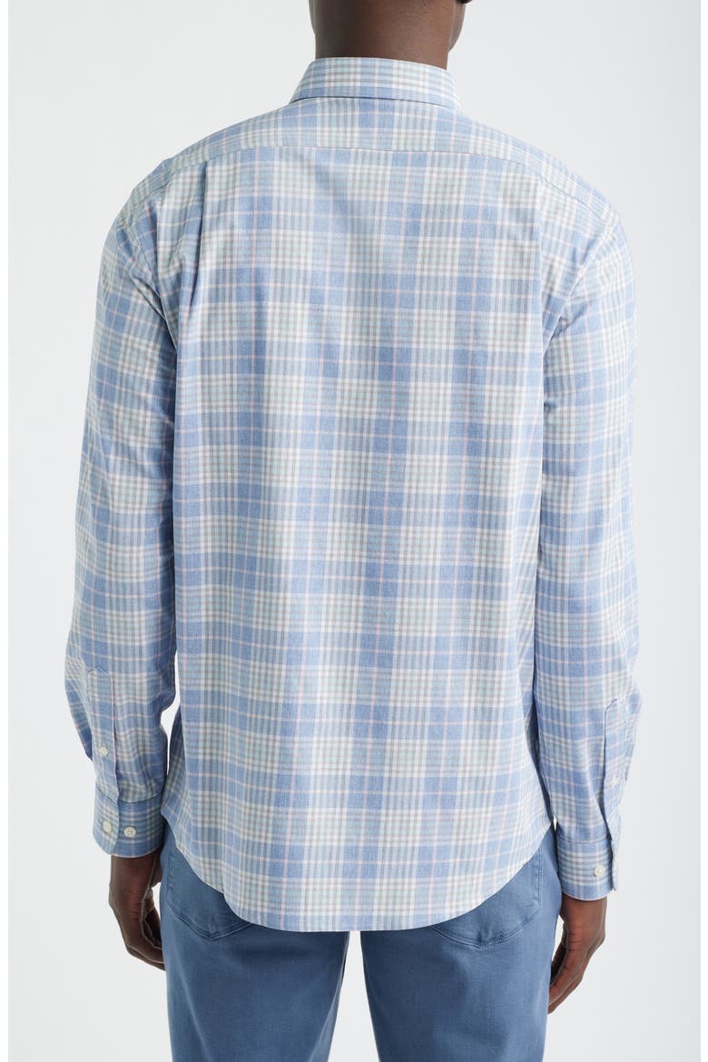 Mosley Plaid Performance Twill Button-Down Shirt, Alternate, color, SAPPHIRE