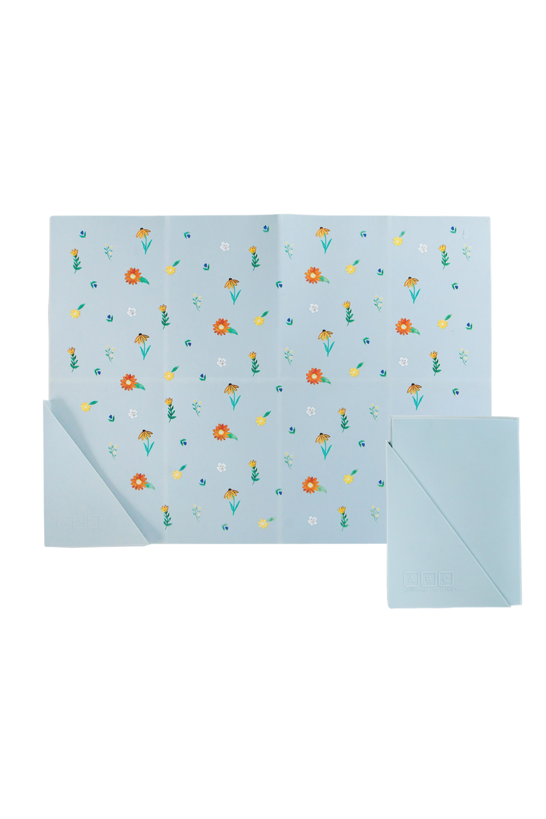 Silicone Mealtime Bundle, Alternate, color, Wildflower Chambray Blue