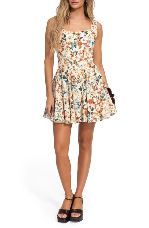 Kristen Floral Pleated Minidress