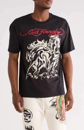 Rhinestone Horses Boxy Graphic T-Shirt