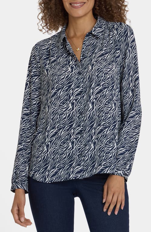 Nydj Modern Blouse In Blue