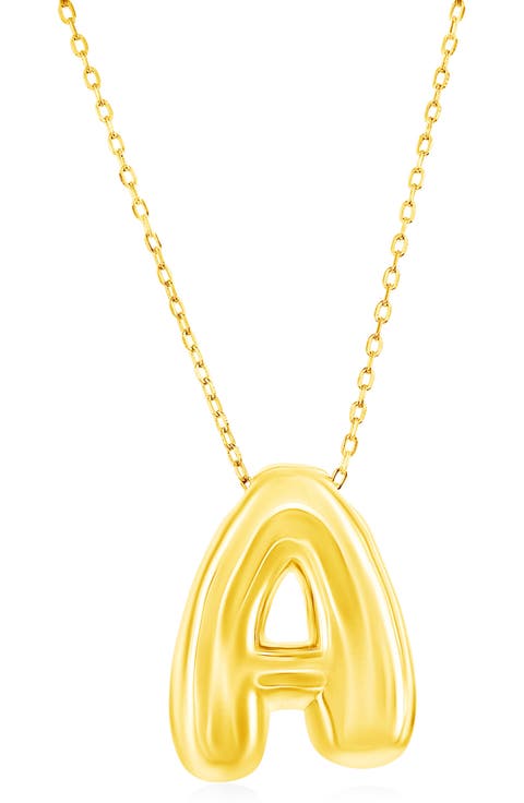 Bubble Initial Pendant Necklace
