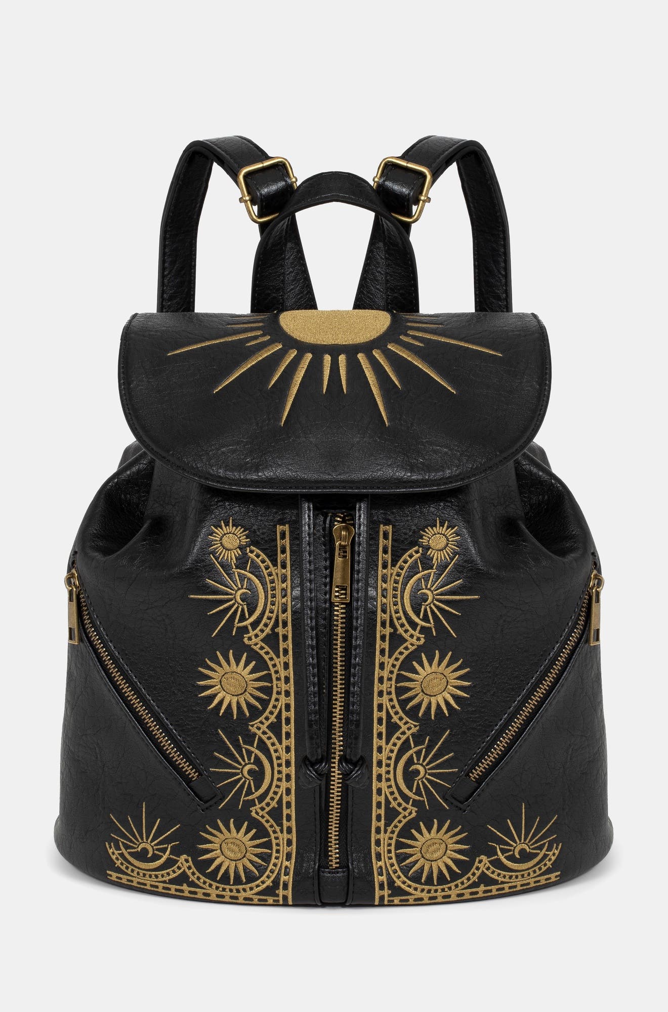 Lunara Celestial Embroidered Backpack, Alternate, color, Black