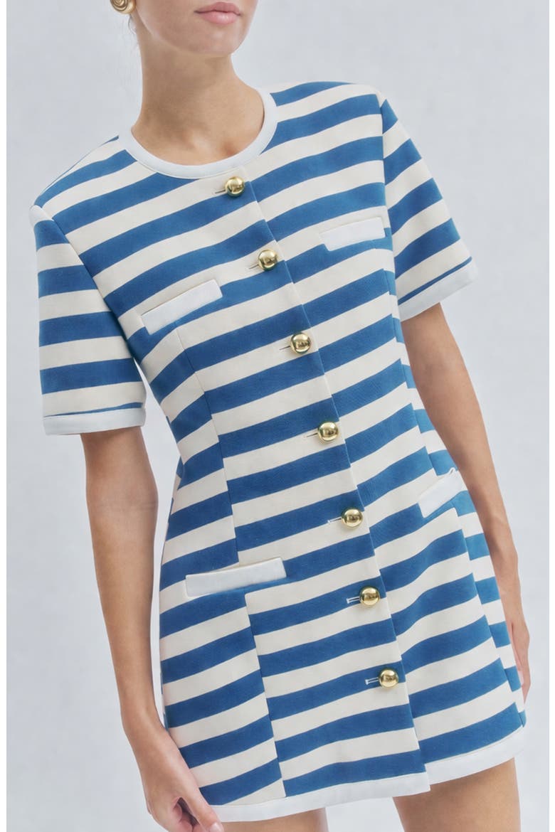 Taylor Stripe Dress, Alternate, color, BLUE STRIPE