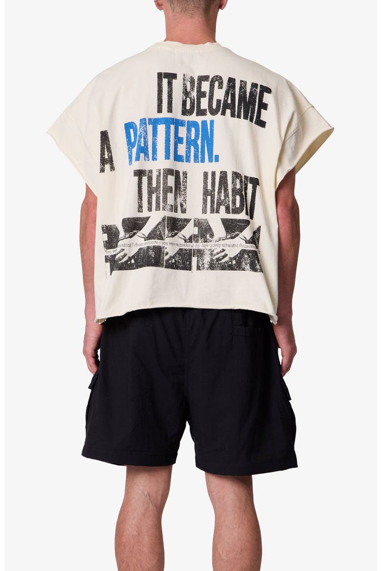 Stuck with Me Distressed Graphic Cutoff T-Shirt, Alternate, color, OFF WHITE