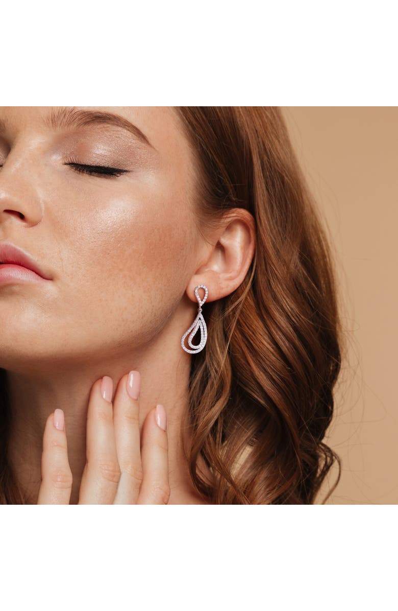 Julianna B. Diamond Dangle Earrings 14k White Gold, Alternate, color, 