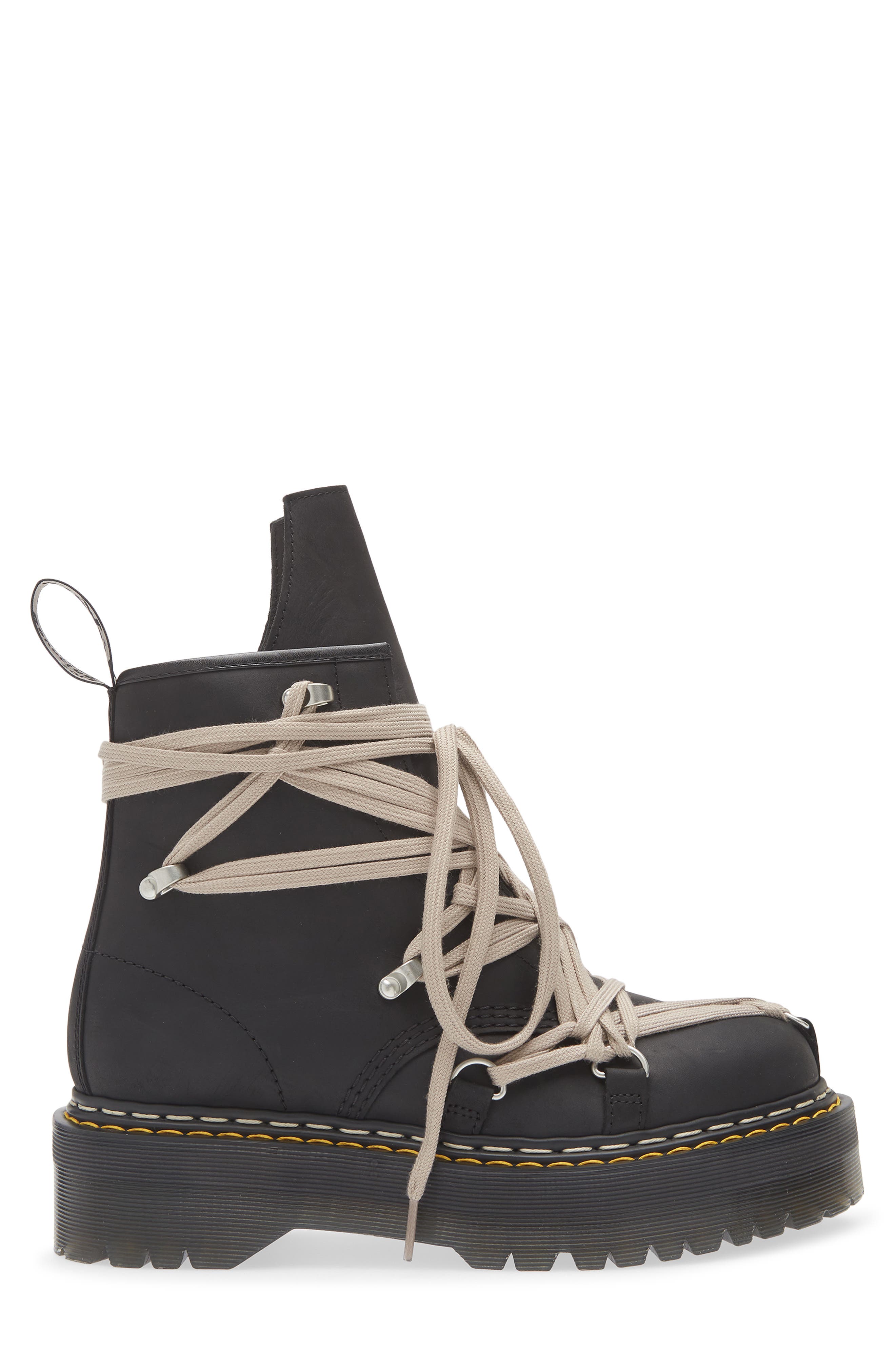 Rick Owens x Dr. Martens Megalace 1460 Quad Sole Boot, Alternate, color, 