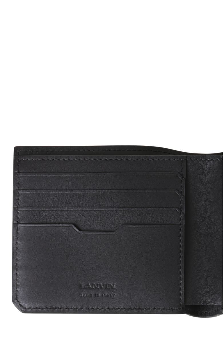 Lanvin Compagnon Leather Wallet, Alternate, color, Black