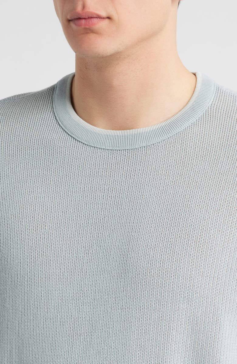 rag & bone Harvey Ringer Cotton Blend Mesh T-Shirt, Alternate, color, Light Blue