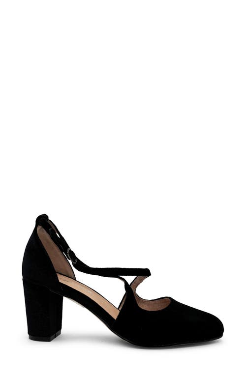 Chelsea Crew Oren Crossover Pump In Black Velvet