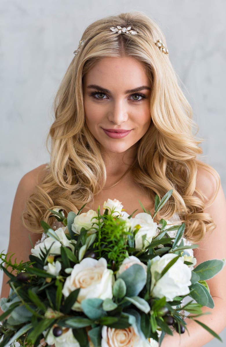 Brides & Hairpins Aubree Crystal Halo Band, Alternate, color, 