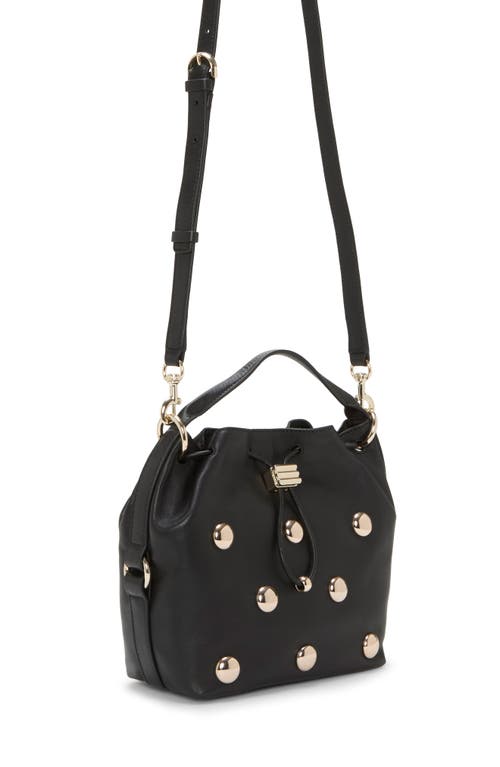 Vince Camuto Pippa Stud Leather Bucket Bag In Blue
