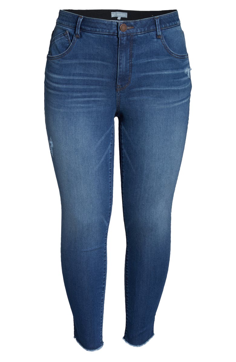 Wit & Wisdom Ab-Solution Fray Hem Ankle Skinny Jeans, Alternate, color, 
