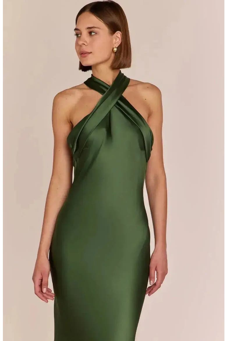 rewritten roma halterneck satin maxi dress product info and reviews Roma Ivory Satin Bridesmaid Dress | Halterneck Maxi | Sizes 822