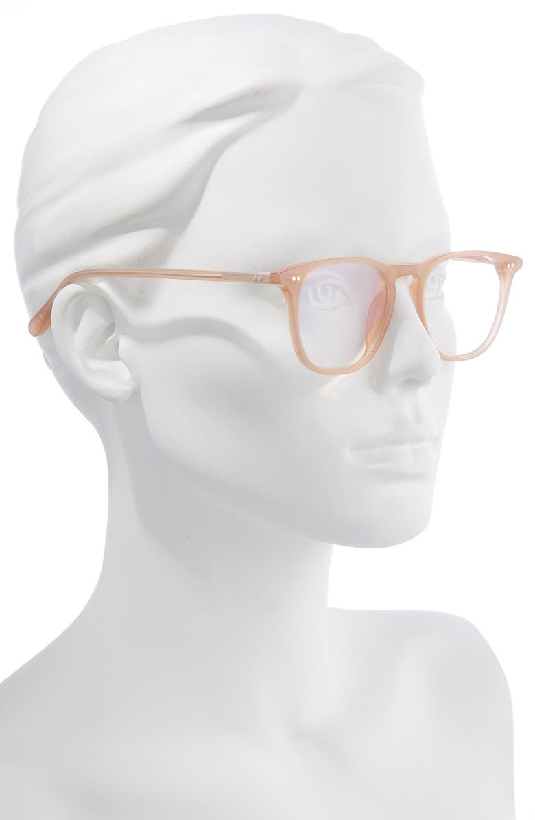 DIFF Maxwell 49mm Square Blue Light Blocking Glasses, Alternate, color, Rustique/ Brown Gradient